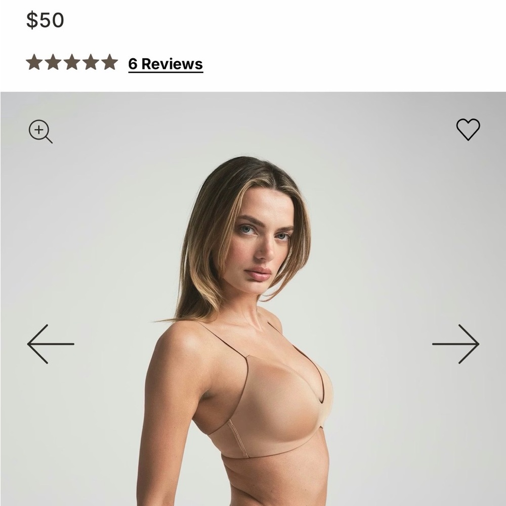 NWT 36D SKIMS Nude Wireless Triangle Bra “t-shirt Demi bra”